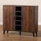 Baxton Studio Idina Walnut Brown and Grey Finished Wood 2-Door Shoe Cabinet 173-10907 - alternate 3